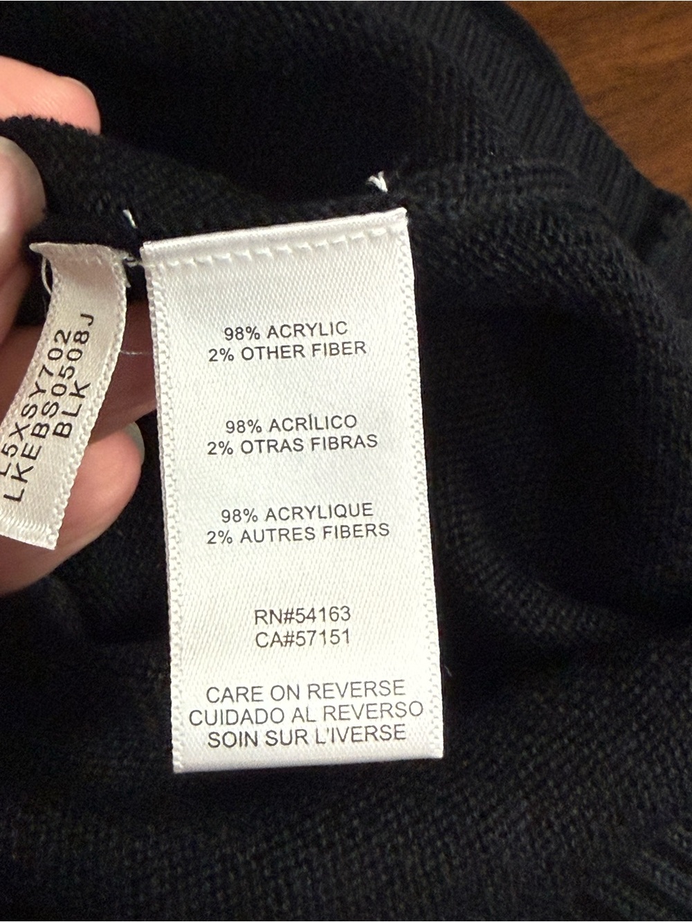 Karl Lagerfeld Black Crewneck Knit Sweater - Picture 9 of 11